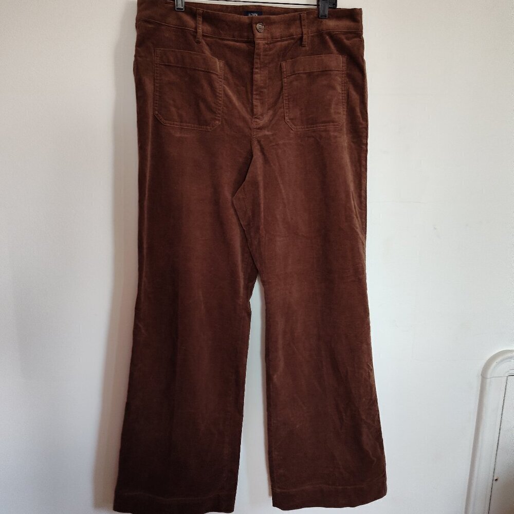 Ladies SZ 33T J Crew Factory Lizzie Brown Corduroy Pants